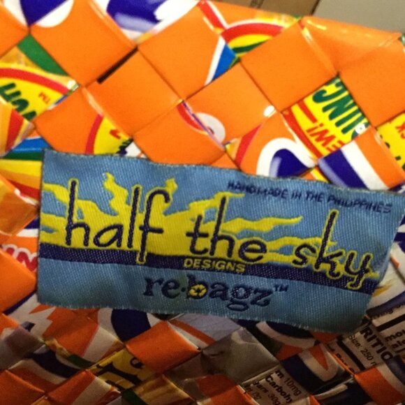 Rebagz Half the Sky Designs Upcycled Woven Shoulder Bag - Picture 3 of 12